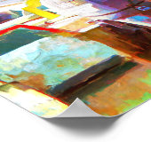 Muelle Los Peines Pelican 0463 Art Print Poster (Ecke)