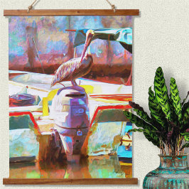 Muelle Los Peines Pelican 0463 Wandteppich Mit Holzrahmen