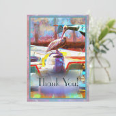 Muelle Los Peines Vielen Dank Pelican 0463 Dankeskarte (Stehend Vorderseite)