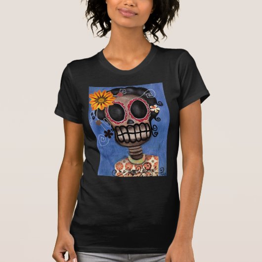 Muerta Skeleton Tag des toten Shirts (Vorderseite)
