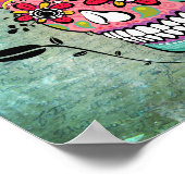 Muerte Day of the Dead Calaveras Poster (Ecke)