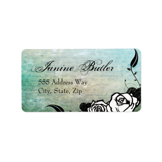 Muerte Day of the Dead Calaveras Sugar Skull Art Adressaufkleber (Vorne)