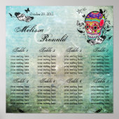 Muerte Day of the Dead Calaveras Sugar Skull Art Poster (Vorne)