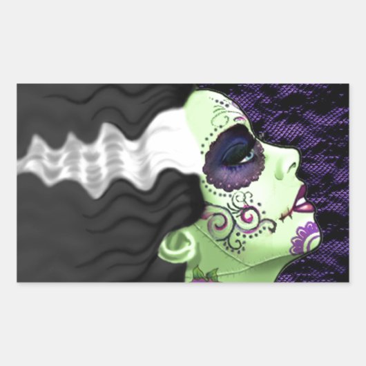 Muertos Bride Rechteckiger Aufkleber (Vorderseite)