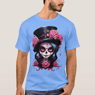 Muertos Catrina für Männer Frauen Calavera T-Shirt