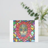Muertos Sugar Skull Web Postkarte (Stehend Vorderseite)