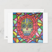 Muertos Sugar Skull Web Postkarte (Vorne/Hinten)