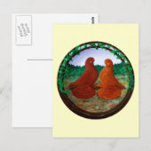 Muffed Tumbler Tauben2 Postkarte (Vorne/Hinten)