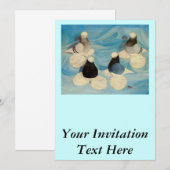 Muffed Tumblers Vier Einladung (Vorne/Hinten)