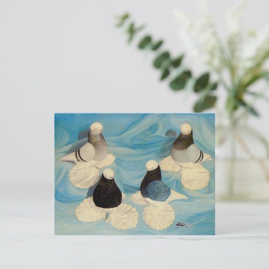 Muffed Tumblers Vier Postkarte (Stehend Vorderseite)