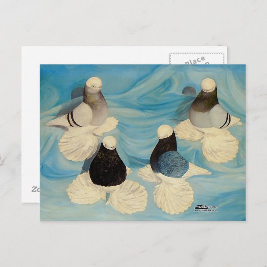 Muffed Tumblers Vier Postkarte (Vorne/Hinten)