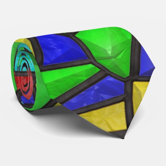 muffige, mehrfarbige Marmormosaike, unregelmäßige  Krawatte (Gerollt)