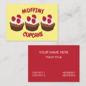 Muffin Cupcake Bäckerei Visitenkarte (Vorne/Hinten)