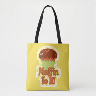 Muffin dazu Riesenchrakter Lustige Cartoonfigur Tasche