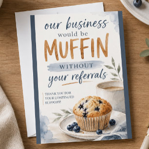 Muffin-Geschäftsempfehlungsmarketing Mitteilungskarte