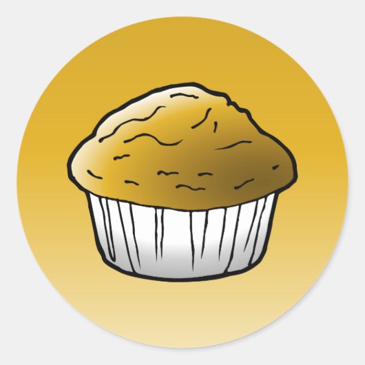 Muffin Klassischer Rund Sticker (Vorderseite)