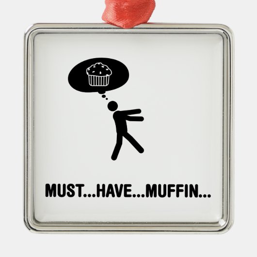 Muffin-Liebhaber Silbernes Ornament (Vorne)