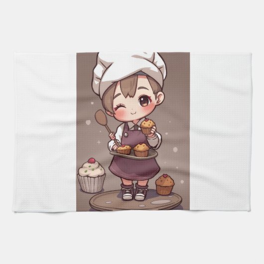 Muffin-Mann  Geschirrtuch (Horizontal)