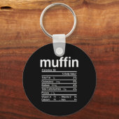 Muffin Nutrition Facts Funny Thanksgiving Christma Schlüsselanhänger (Vorderseite)