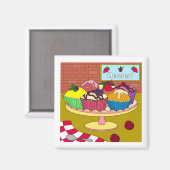 Muffin Plate Magnet (Vorderseite/Rückseite)