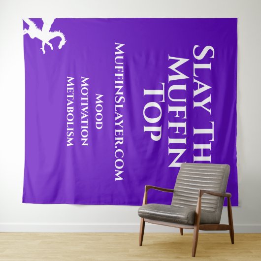 Muffin Slayer Dragon Slay the Muffin Top Tapestati Wandteppich (Beispiel (Horizontal))