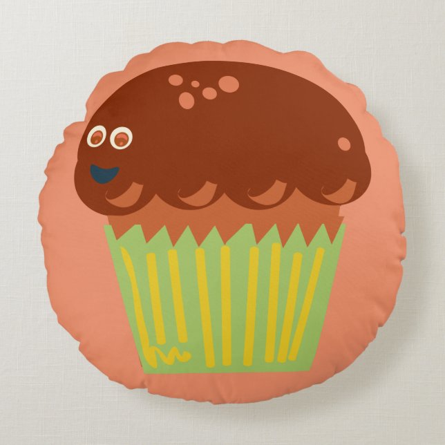 Muffin to it Riant Character Funny Cartoon Art Rundes Kissen (Vorderseite)