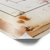 Muffin Vintages Diagramm Fotodruck (Ecke)