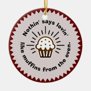 Muffins aus dem Ofenschmuck Keramik Ornament