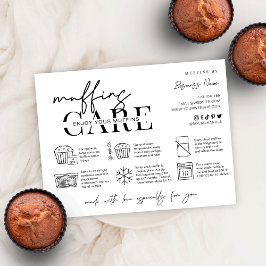 Muffins Care Card Minimalistische Bäckerei Danke K