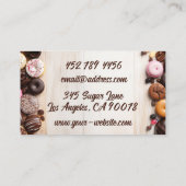 Muffins, Donuts und Süßwarenbäckerei Visitenkarte (Rückseite)