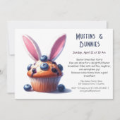 Muffins & Mornings - Osterfrühstück Party Einladung (Vorderseite)