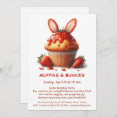Muffins & Mornings - Osterfrühstück Party Einladung (Vorne/Hinten)