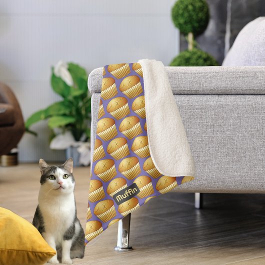 Muffins Muster mit Individuelle Name - Kleine Kuch Sherpadecke