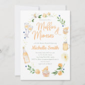 Muffins und Mimosas Brautparty Brunch Party Einladung (Vorderseite)