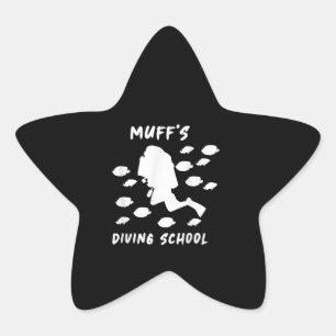Muffs Diving Schule Funny Gift Stern-Aufkleber