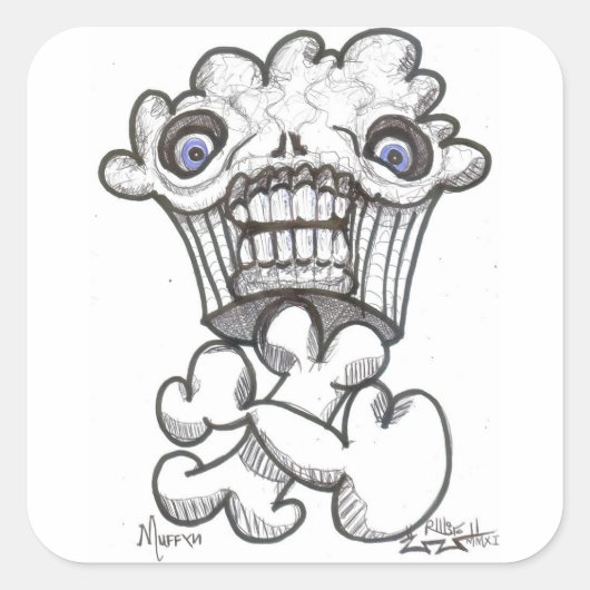 MUFFYN QUADRATISCHER AUFKLEBER (Vorderseite)