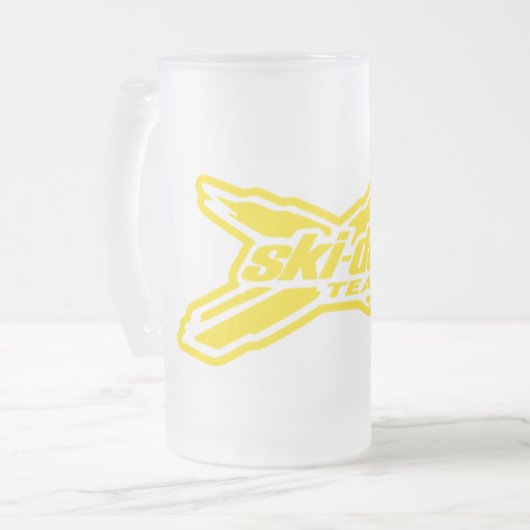 Mug 16 oz givré team Motoneige Mattglas Bierglas (Vorderseite Links)