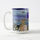 Mug (#1): Joanna Flying Over Animals Zweifarbige Tasse (Links)