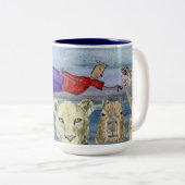 Mug#2 Joanna Flying over Animals Zweifarbige Tasse (VorderseiteRechts)