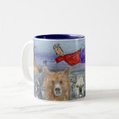 Mug #3 Joanna Flying Over Animals  Zweifarbige Tasse (Vorderseite Links)