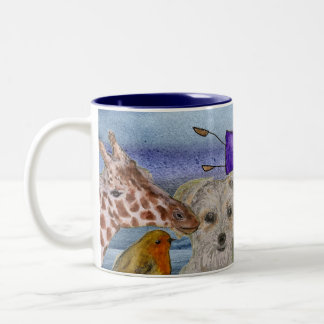 Mug #4 Joanna Flying Over Animals Zweifarbige Tasse