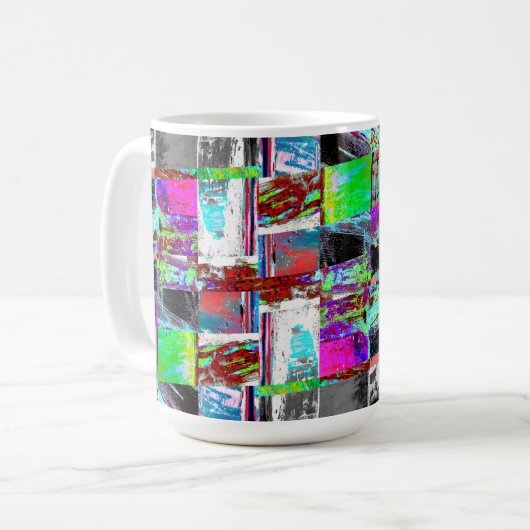 Mug – Abstract Grid Kaffeetasse (Vorderseite Links)