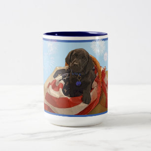 Mug~ Amerikaner-Unabhängigkeit Zweifarbige Tasse