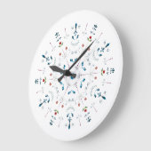 Mug an Moroccan Zellige Suppe Große Wanduhr (Winkel)