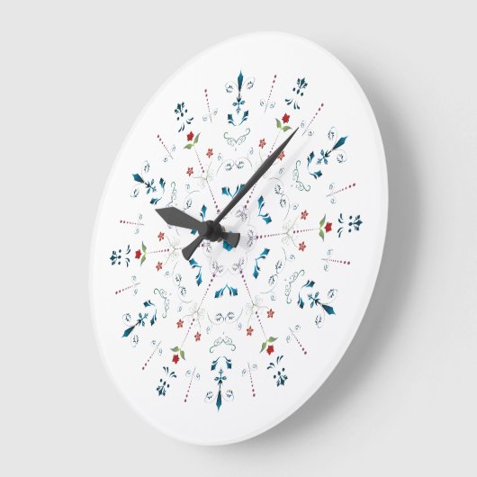 Mug an Moroccan Zellige Suppe Große Wanduhr (Winkel)