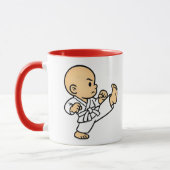 Mug Baby Karateka in Aktion. Tasse (Links)