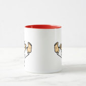 Mug Baby Karateka in Aktion. Tasse (Zentrum)