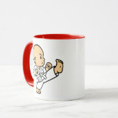 Mug Baby Karateka in Aktion. Tasse (Vorderseite Links)