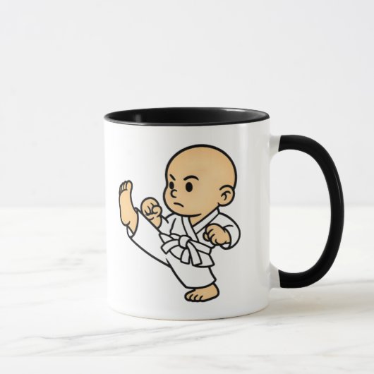 Mug Baby Karateka in Aktion. Tasse (Rechts)