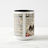 Mug Basset Hound House Rules Tasse (Zentrum)